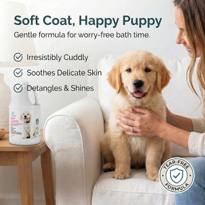 1 Gallon Tearless Puppy Shampoo and Conditioner - anti Itch Dog Shampoo Sensitive Skin - Coconut Oil Oatmeal Pet Shampoo for Puppies